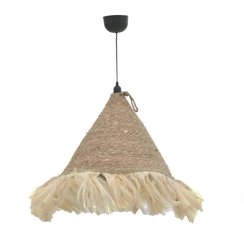 Lustra din iuta Geole, Natural, D60x94 cm - Natur