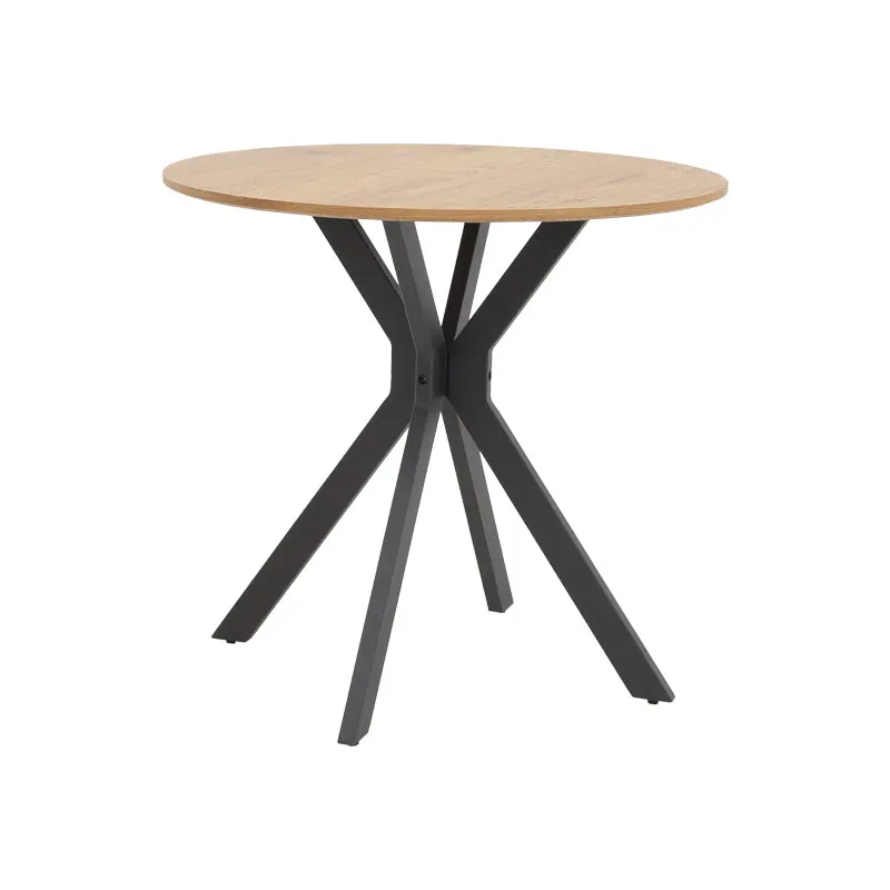 Masa Xuson Natural mdf, negru, D80x75 cm - Natur