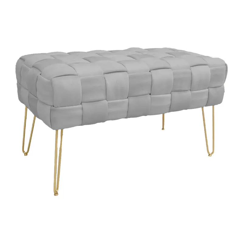 Taburet Wenzo, Catifea, Diverse culori, 82x43x46 cm - Gri