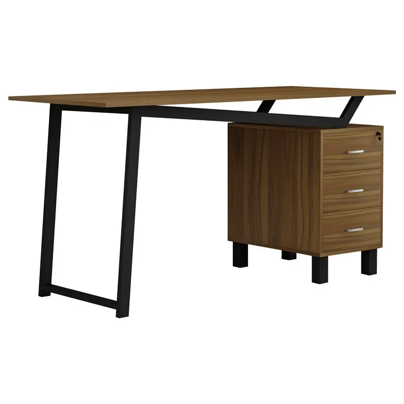 Birou cu sertare Prosper, Nuc, 140x60x76 cm - Nuc