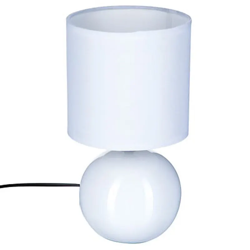 Veioza PWL-1210 ceramica, alba lucioasa, 13x13x25 cm - Alb
