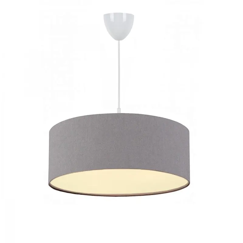 Lustra PWL-1091, metal si textil, D38x21 cm - Gri