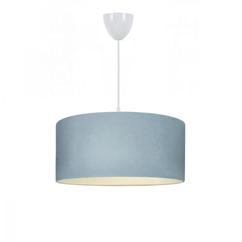 Lustra PWL-1091, metal si textil, D38x21 cm - Albastru