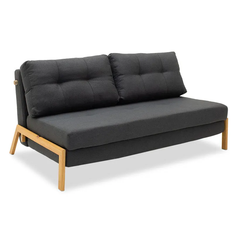 Canapea extensibila cu material textil Gri, inchis, 150x92x77 cm - Gri