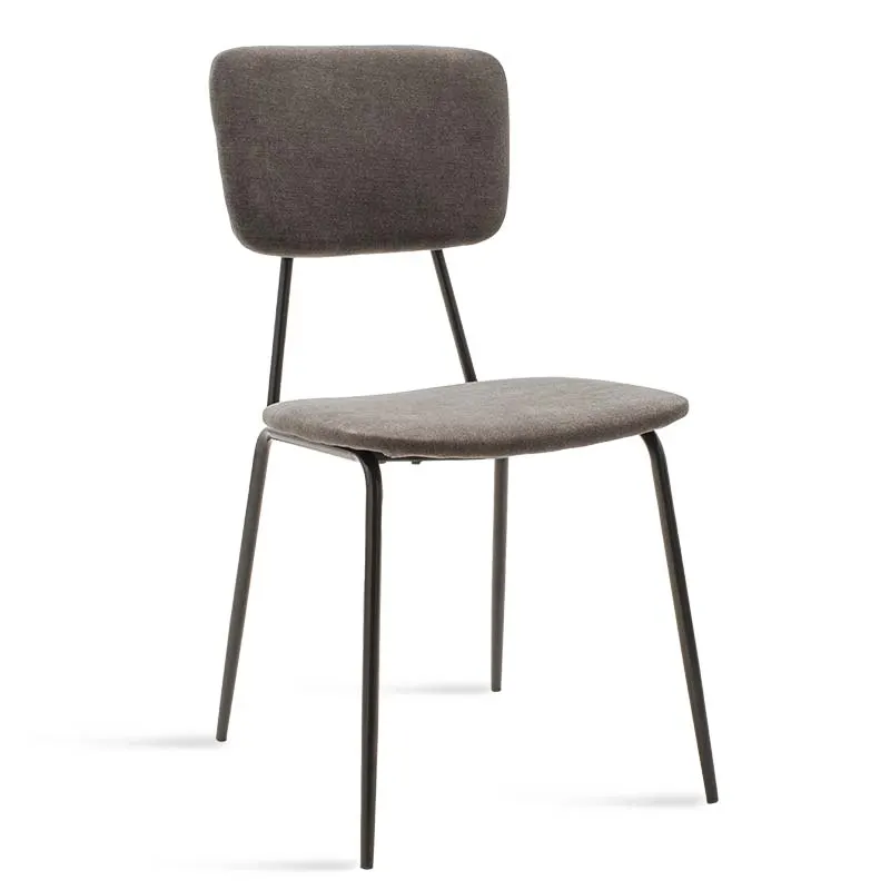 Scaun Tania, stofa si metal, 43x53x84 cm - Gri