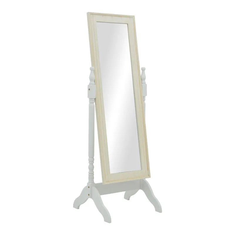 Oglinda cu suport Joliene, Alb, 55x50x160 cm - Alb