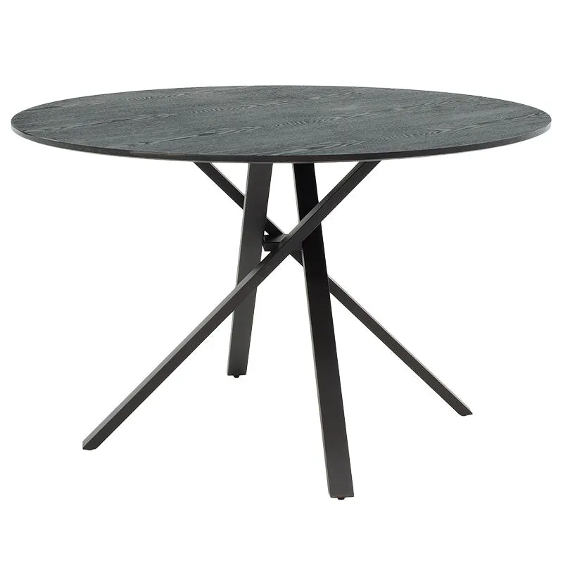 Masa de cina Cerco, Negru - Sonoma, D120x75 cm - Negru