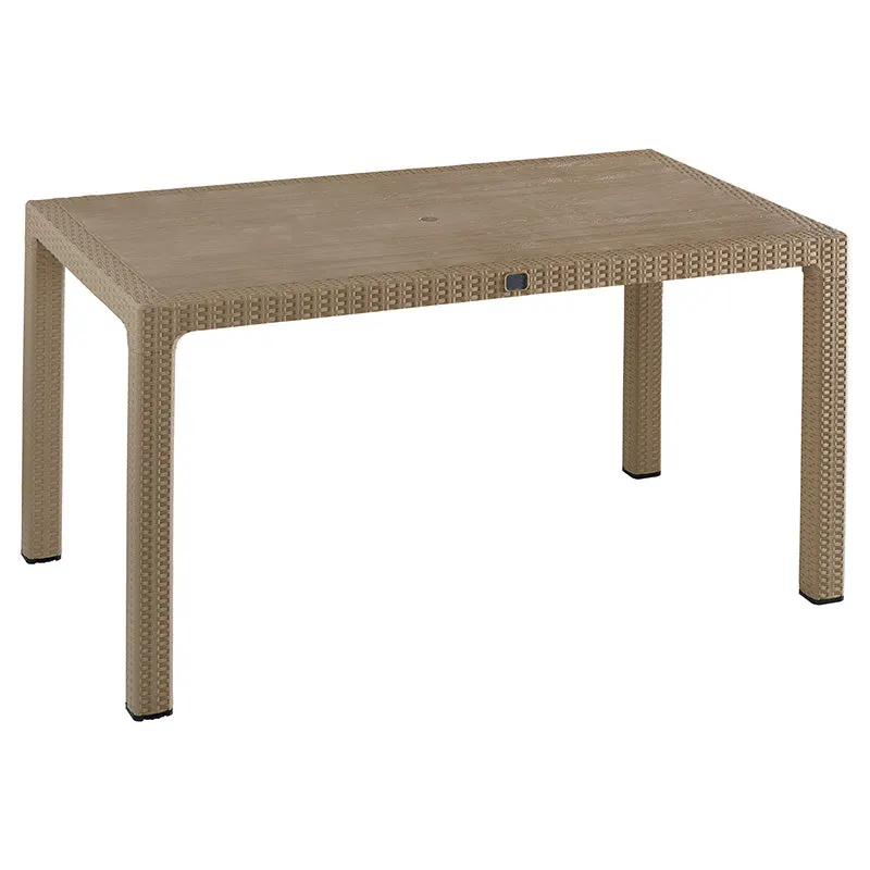 Masa Explore cu protectie UV, Maro - Natural, 150x90x74 cm - Natural