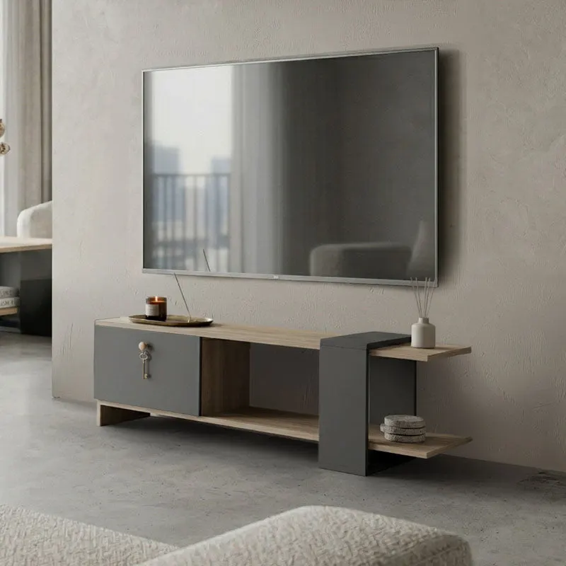 Comoda TV Standi, Sonoma, 120x25x37 cm - Sonoma