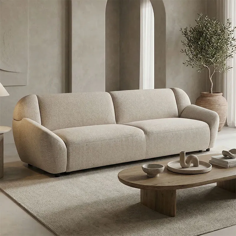 Canapea Echono, Stofa, 230x88x77 cm - Bej