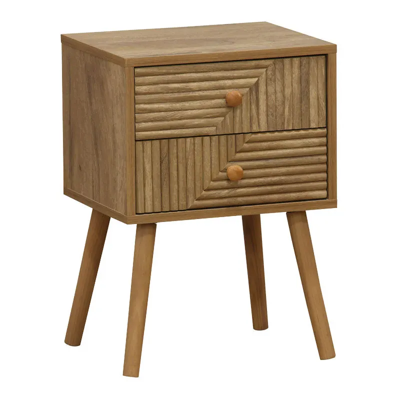 Noptiera Historic cu 2 sertare lemn, Natural, 38x32x54 cm - Natur
