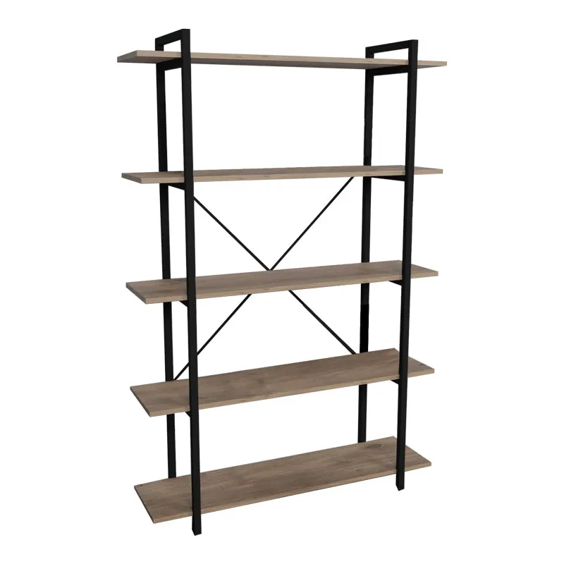 Biblioteca Reson, Antracit - Stejar, 120x34x180 cm - Stejar