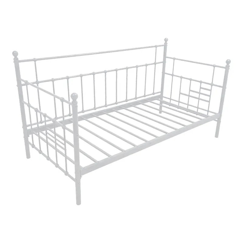 Canapea extensibilă Routha, metal, Diverse culori, 90x190 cm - Alb