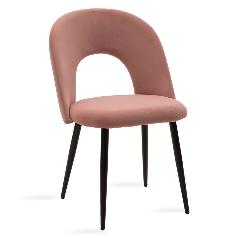 Scaun Jonah, Negru - Roz, 55x57x85 cm - Negru-Roz