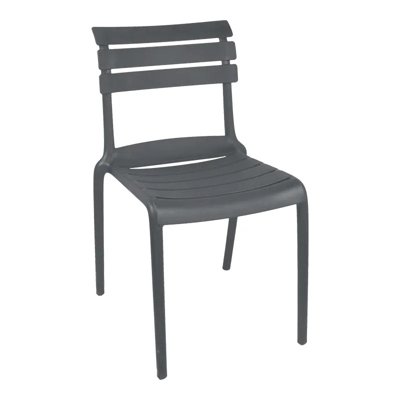 Scaun stivuibil Almea, Polipropilenă, Antracit, 42x55x82 cm - Antracit