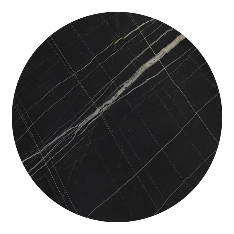 Blat masa Relian D80 cm, marmura neagra, 12 mm, 80x80 cm - Negru