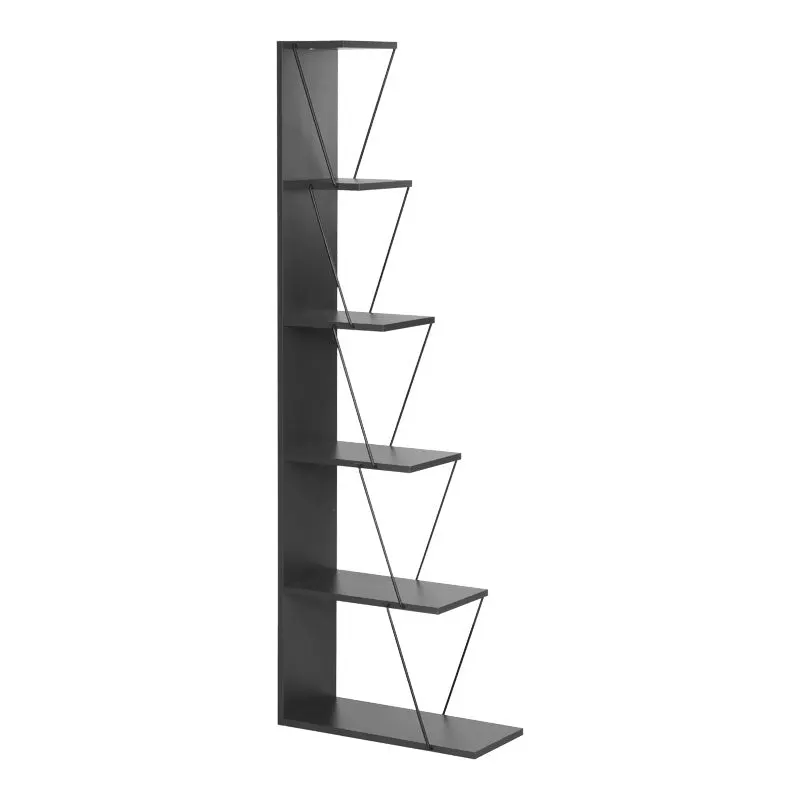 Biblioteca mini Tars, 50x22x150 cm - Gri inchis