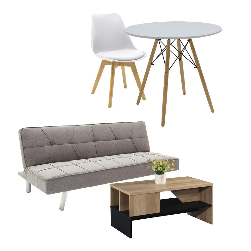 Set mobilier pentru studenți Convenience, lemn și metal, diverse - Multicolor