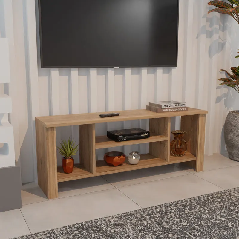 Mobilier TV cu rafturi Seref, Diverse culori, 120x30x47 cm - Stejar