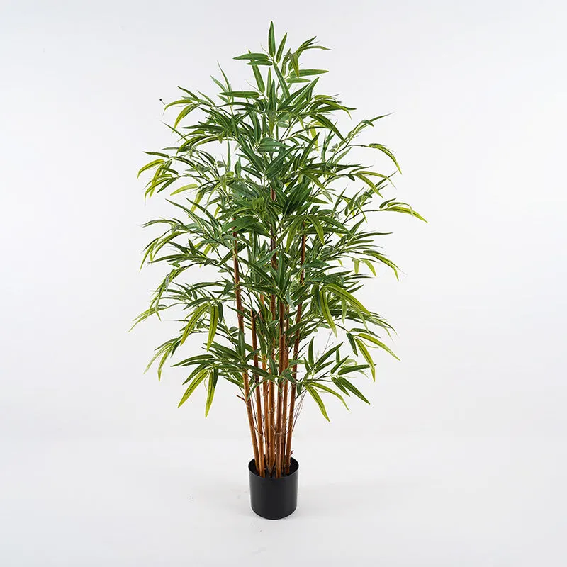Plantă decorativă Rhapis Palm, Verde, Plastic, 120 cm înălțime, 60x60x120 cm - Verde
