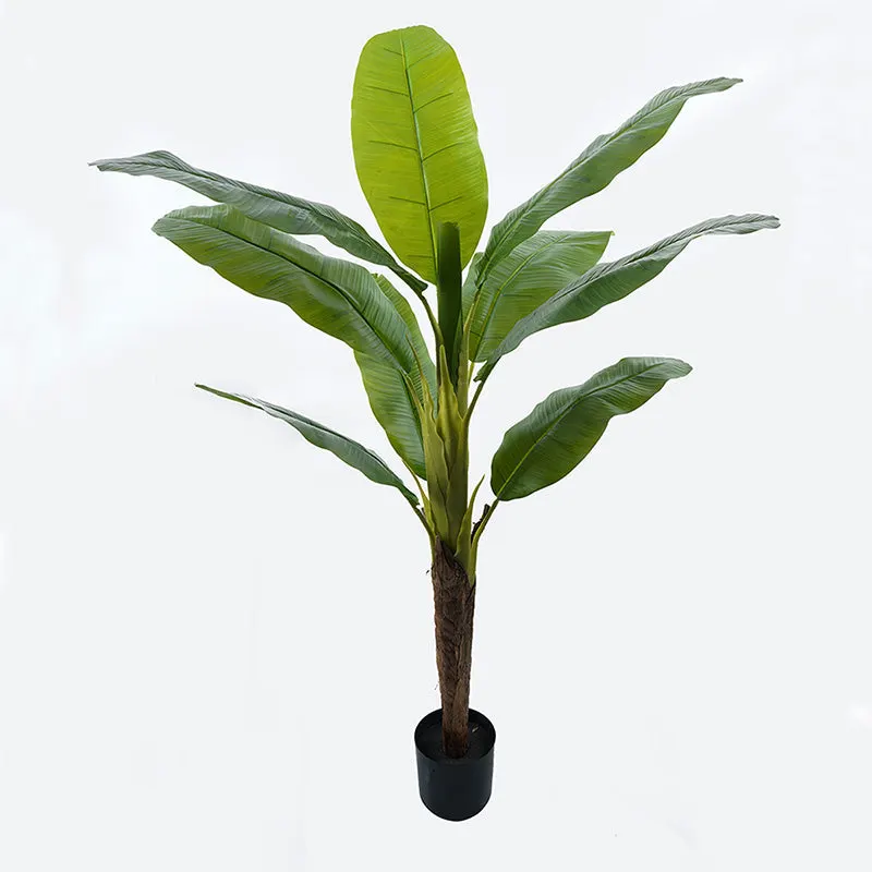 Plantă decorativă în ghiveci Banono, Sintetic, Verde, 95x160 cm - Verde