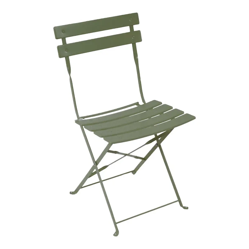 Scaun Bistro pliabil, metalic, verde oliv, 42x46x82 cm - Verde