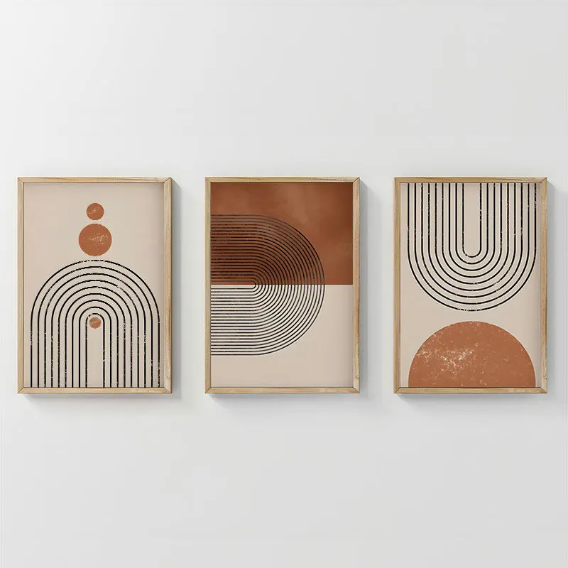 Tablou triptic Herela, Lemn, Multicolor, 33x48 cm - Multicolor