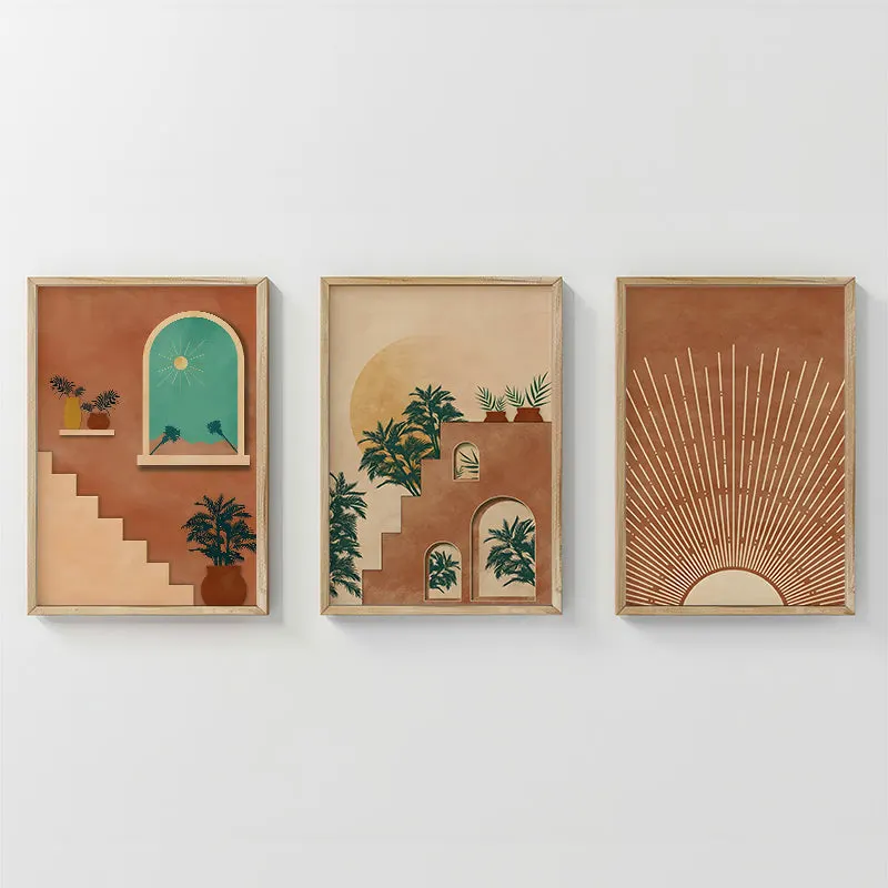 Tablou triptic, Affera, Multicolor, 33x48 cm - Multicolor