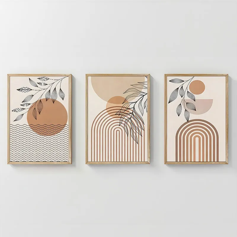 Tablou triptic Zephra, Cadru, Multicolor, 33x48 cm - Multicolor