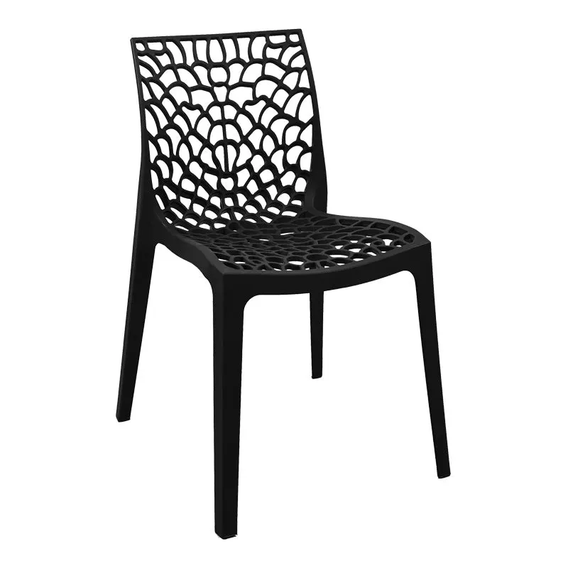 Scaun exterior Hush, polipropilena, 50x57x81 cm - Negru