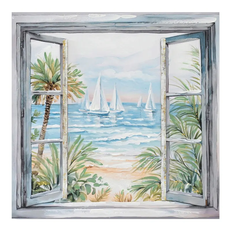 Tablou Canvas 3D Deive, Pânza, Multicolor, 80x80 cm - Multicolor