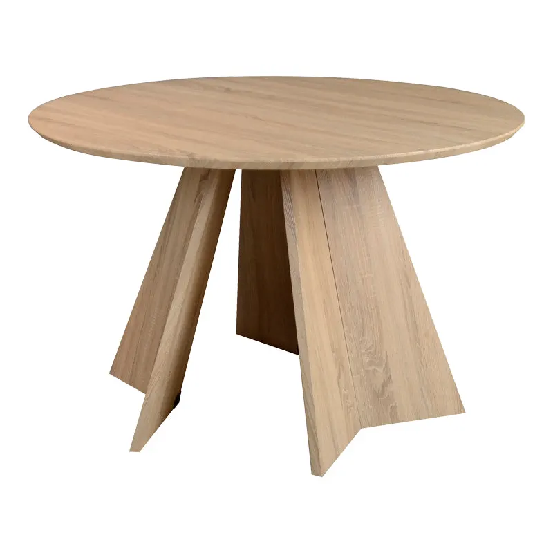 Masa rotunda cu functie extensibila Bibble, Natural - Nuc, 120x76 cm - Natur