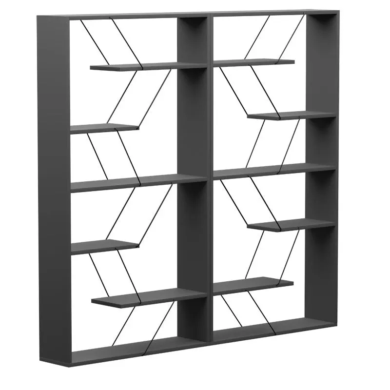 Biblioteca Tars, 168x24x157 cm - Gri inchis