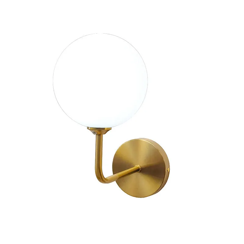 Aplica de perete cu lumina Cebron, metal, Aur - Alb, 15x25x28 cm - Auriu