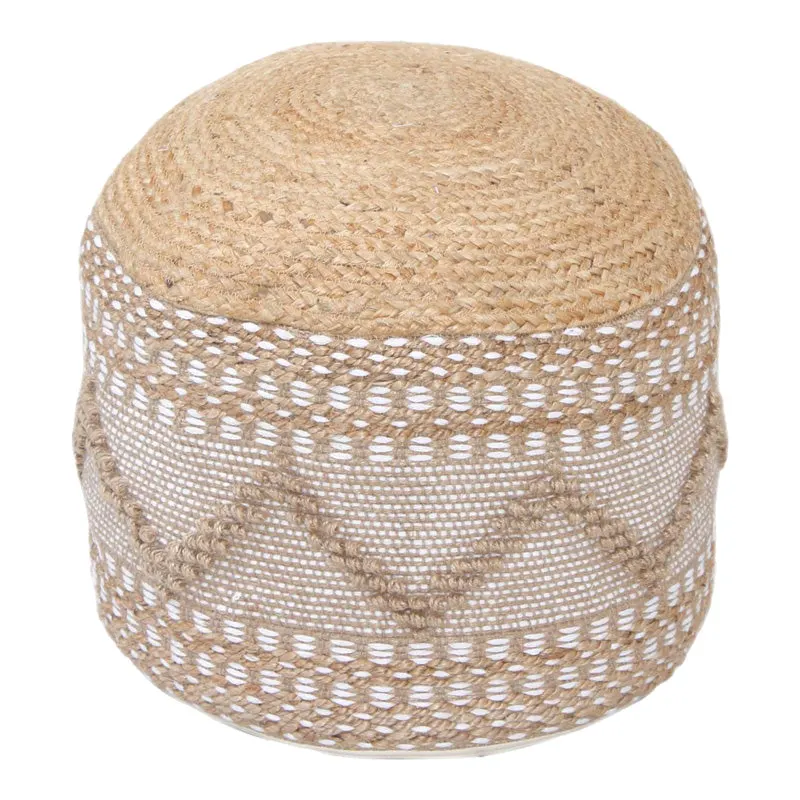 Pallo pouf-scaun, iuta-bumbac, Natural, F, 40x30 cm - Natur