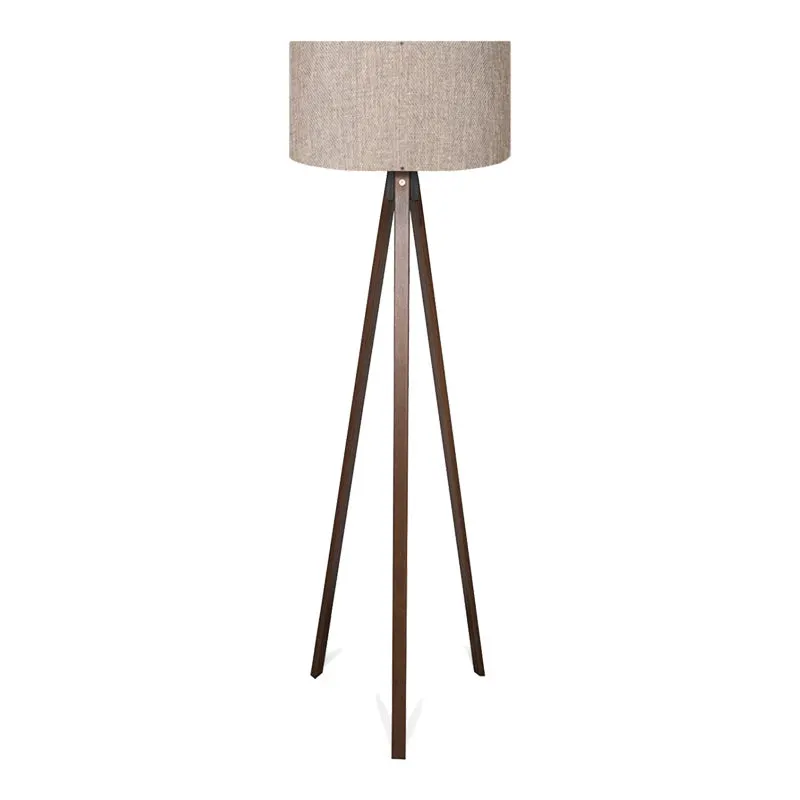 Lampadar PWL-1059, MDF si textil, D38x140 cm - Nisip-Bej-Nuc