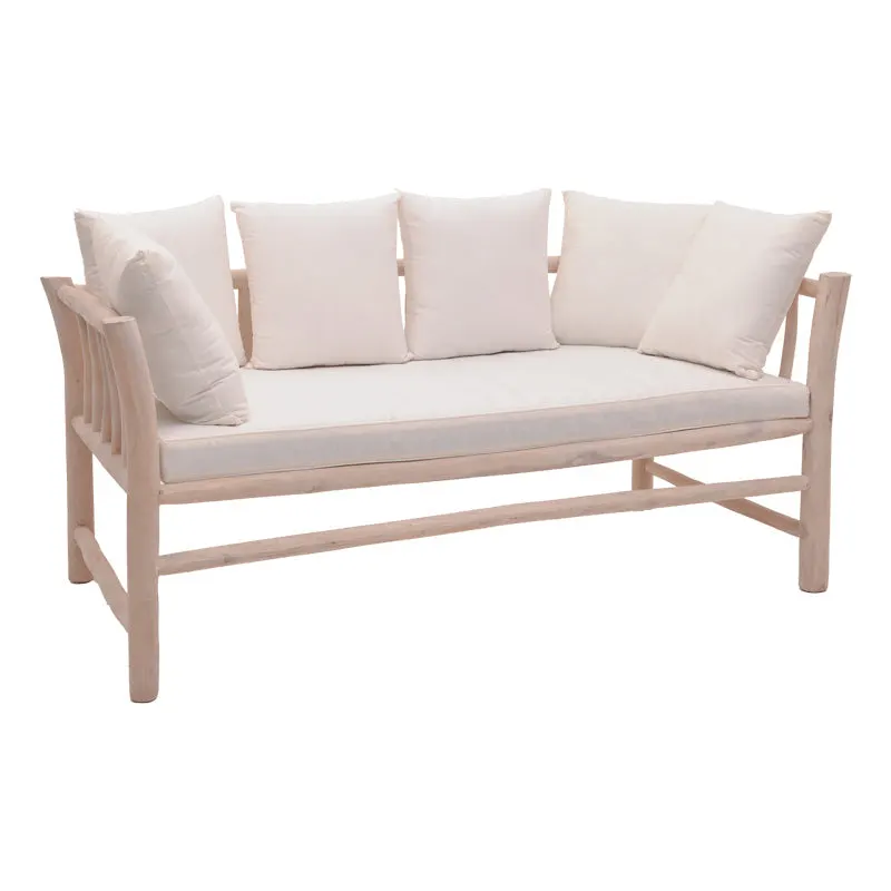 Canapea cu 2 locuri pentru gradina de gradina Dranjere Boho, Natural, 167x80x71 cm - Natur