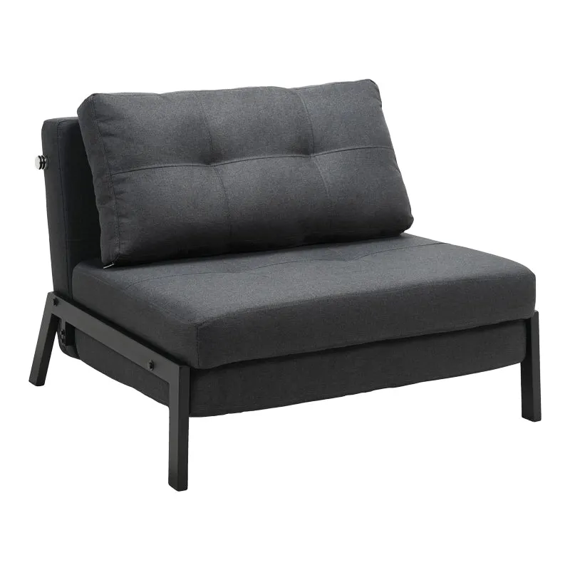 Fotoliu extensibil Fancy, Gri inchis, 95x98x70 cm - Gri