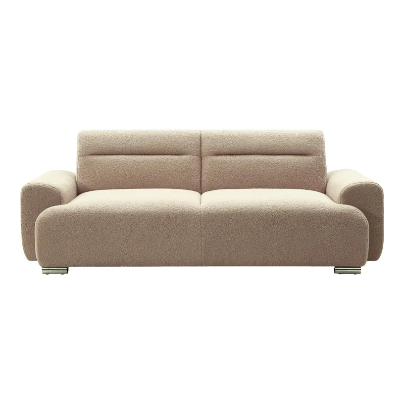 Canapea cu trei locuri Harmonious boucle, bej, 224x92x81 cm - Bej