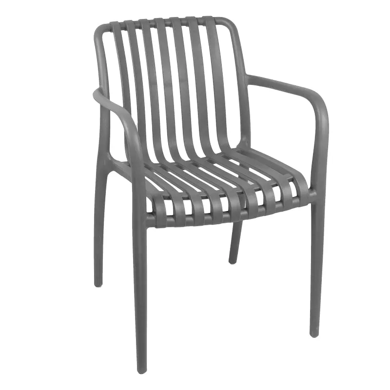 Scaun exterior Zoi, Diverse culori, 58x54x80 cm - Gri Inchis