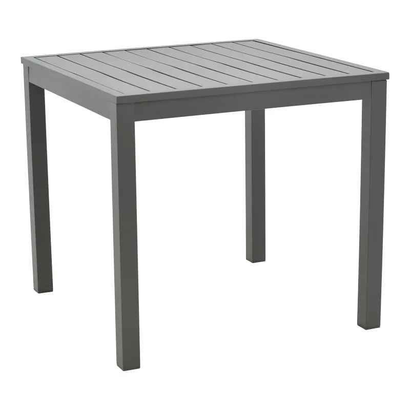Masa Kliton aluminiu, Diverse culori, 80x80x74 cm - Gri Inchis