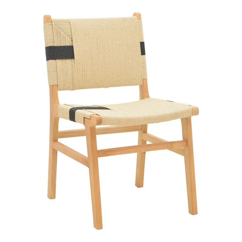 Scaun Julien din si sfoara 61x54x85 cm, Multicolor - Natural, 49x59 cm - Multicolor