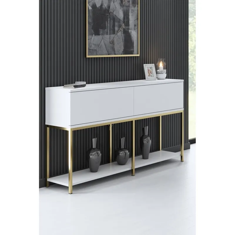 Consolă Furniture Lord, Negru - White Gold, 150x30 cm - WhitenGold