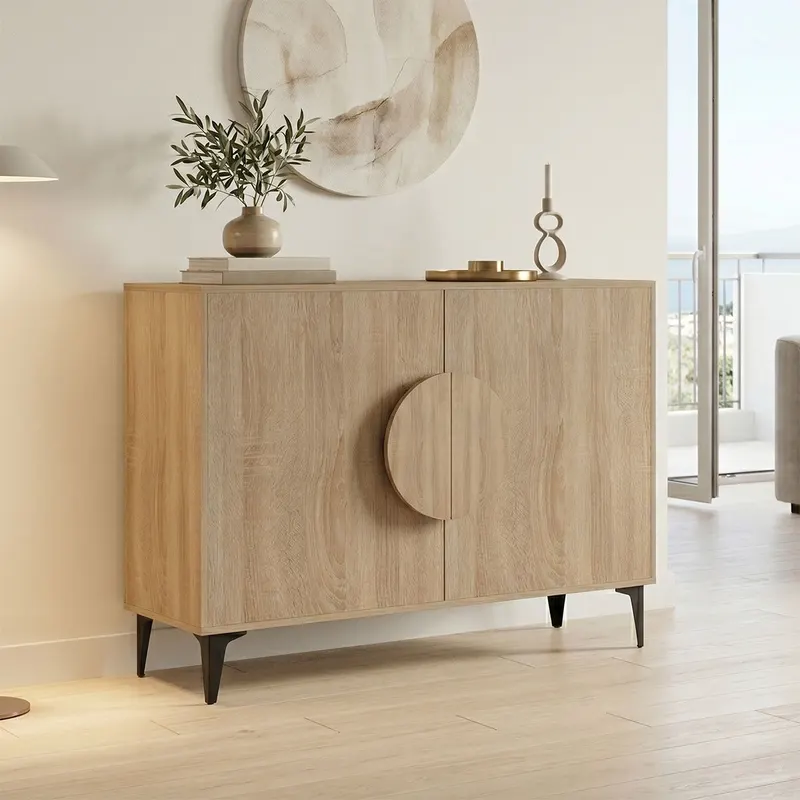 Consola Bufet Gora, Pal melaminat, 110x36x82 cm - Sonoma