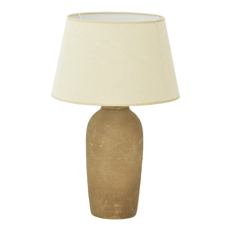 Lampă de masă decorativă, Vintage, Ceramică, Gri Antique-Bej, 40x62 cm - Bej