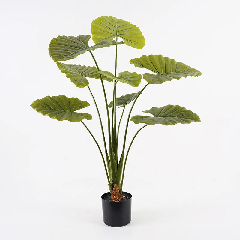 Plantă decorativă în ghiveci cu funcție Alocasia, Plastic, Verde, 90x120 cm - Verde