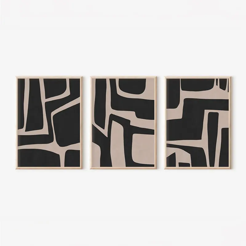 Tablou triptic Jelenta, Bej, 33x48 cm - Bej
