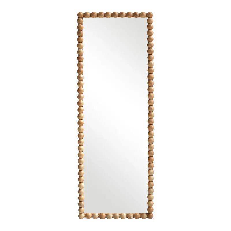 Oglinda din lemn cu finisaj Ledalo, Lemn, Natural - Negru, 45x130 cm - Natur