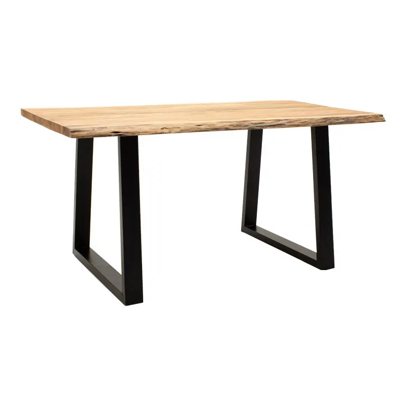 Masa Miles din lemn masiv de acacia 4-4cm, Natural, 180x90x76 cm - Natur