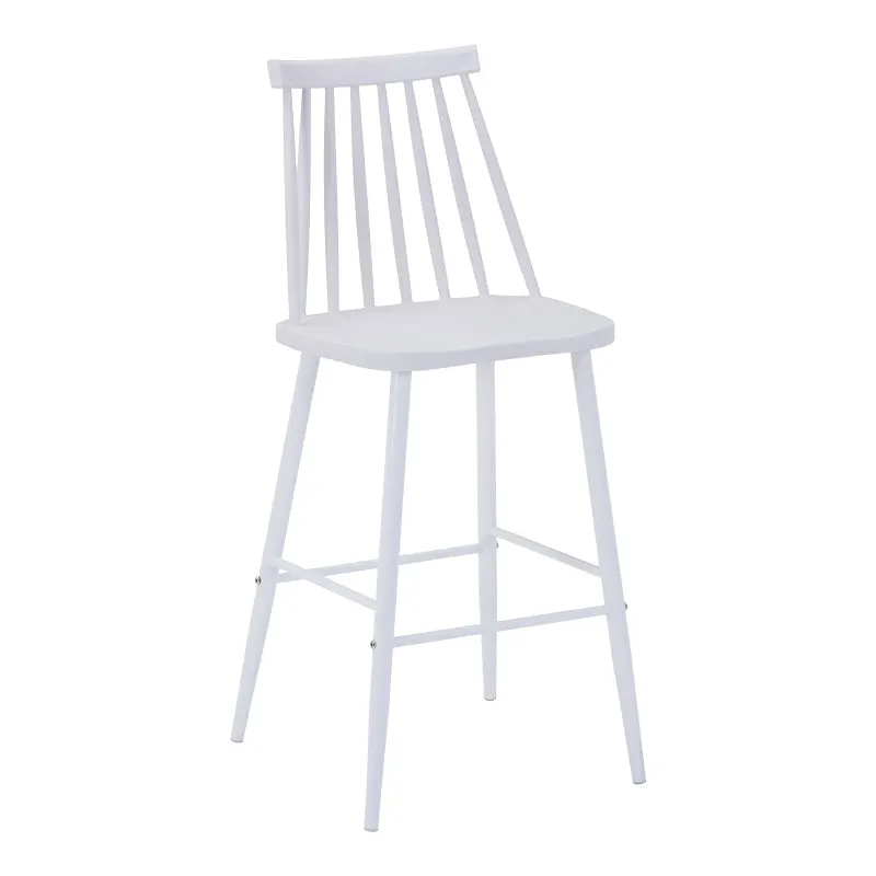 Scaun de bar Aurora I, polipropilena si metal, 42x47x99 cm - Alb